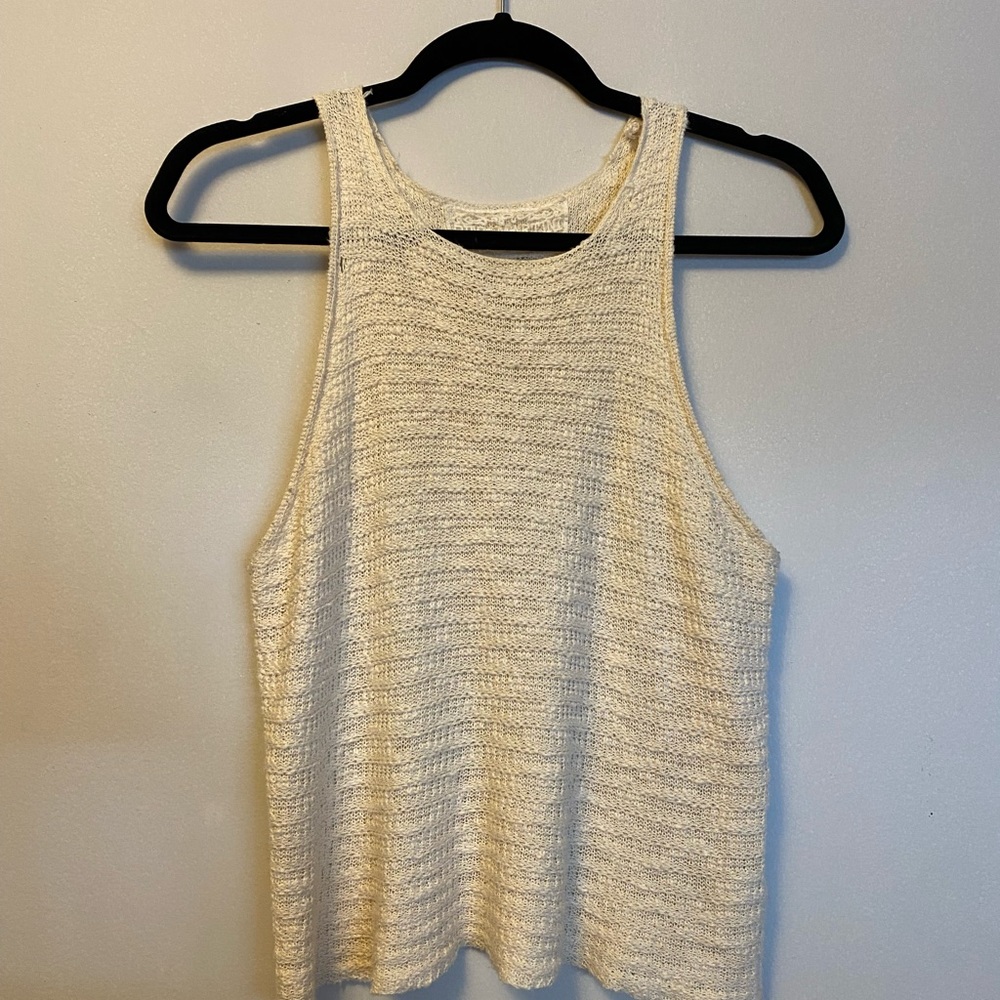 White crochet tank top